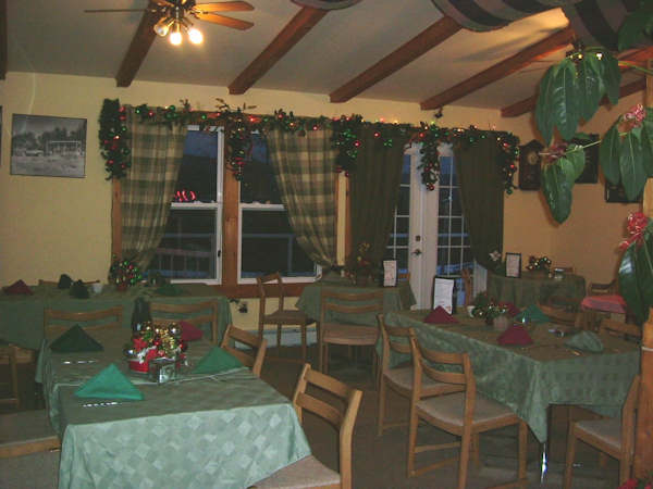 Restaurant Decorated for Christmas